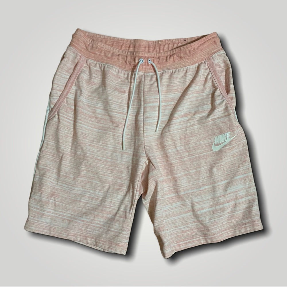 Pink and White Nike Bermuda Shorts size M